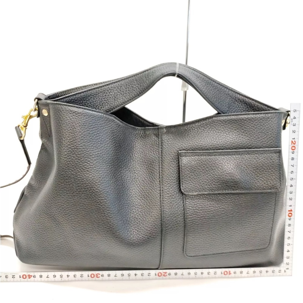 ATAO black leather tote double strap bag - Picture 9 of 10